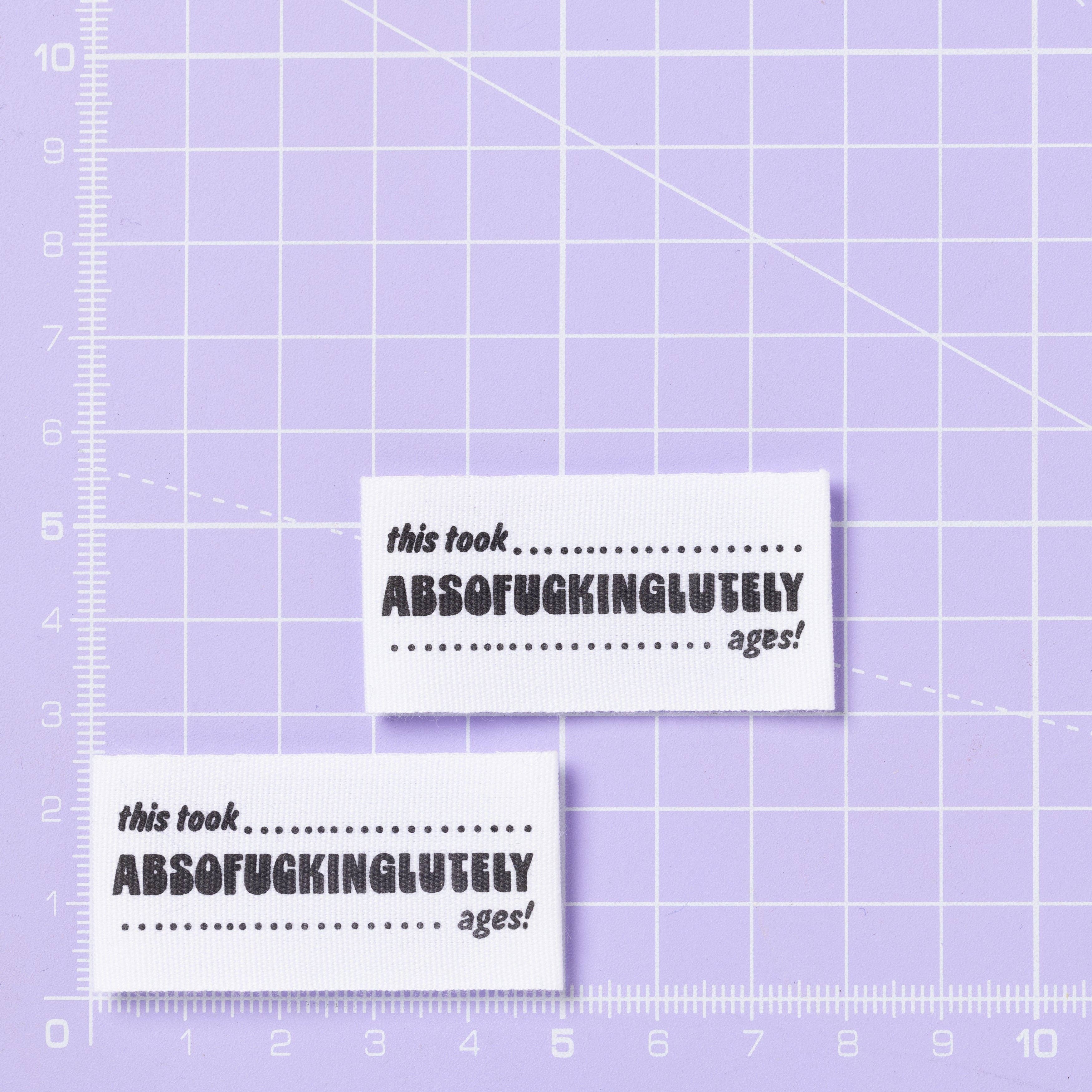 Little Rosy Cheeks - Wholesale Fabric - ABSOFUCKING LUTELY AGES - Sewing Labels Tags5