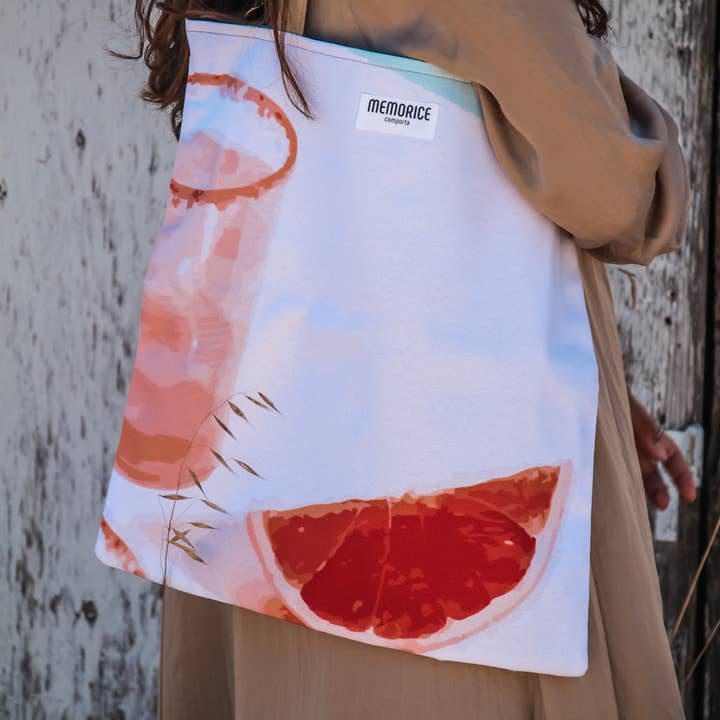 GRAPEFRUIT TOTEBAG for wholesale by MEMORICE