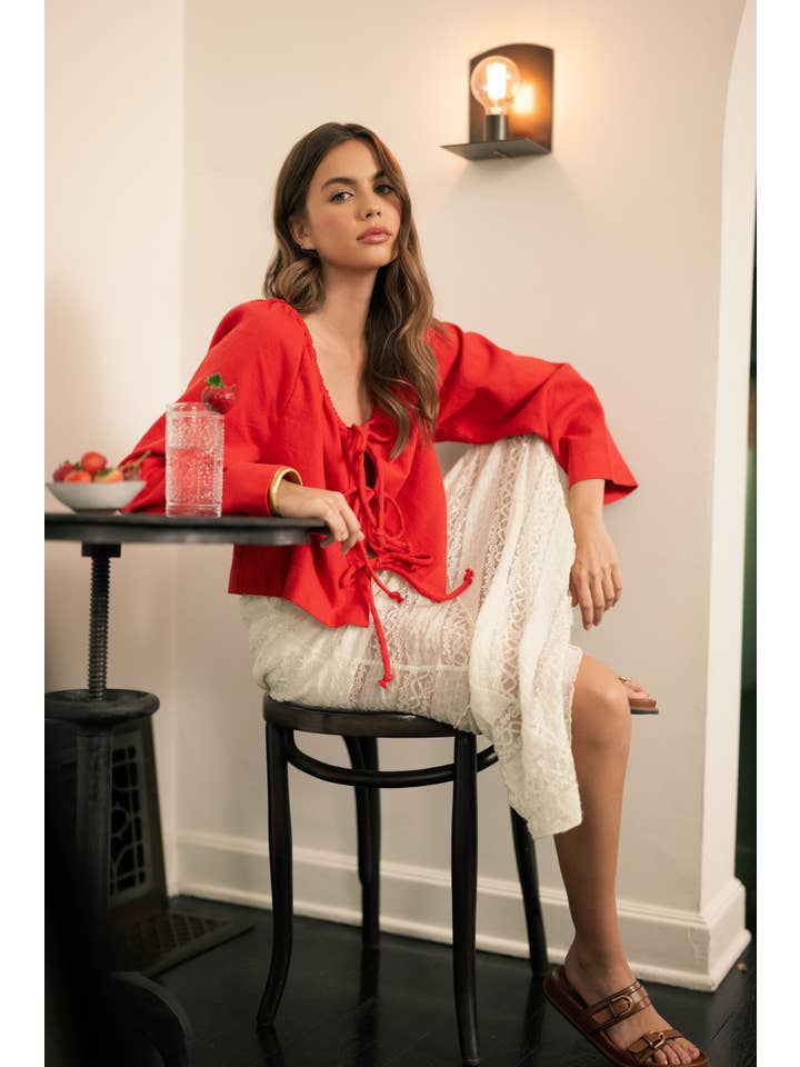 MIOU MUSE - Wholesale Skirt - Women's - S4748 LACE KNITTED LONG SKIRT