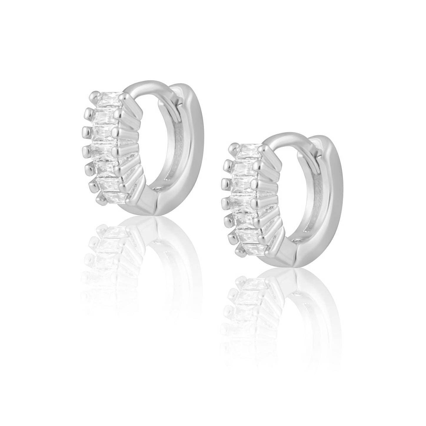 Sahira Jewelry Design - Wholesale Huggie Earrings - Viola Cz Huggie3