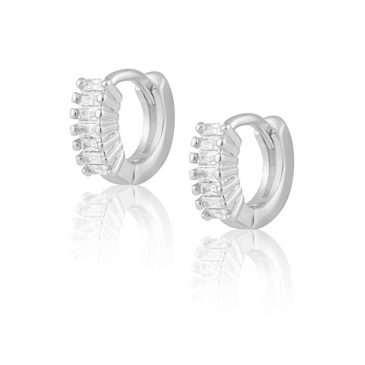 Sahira Jewelry Design - Wholesale Huggie Earrings - Viola Cz Huggie3