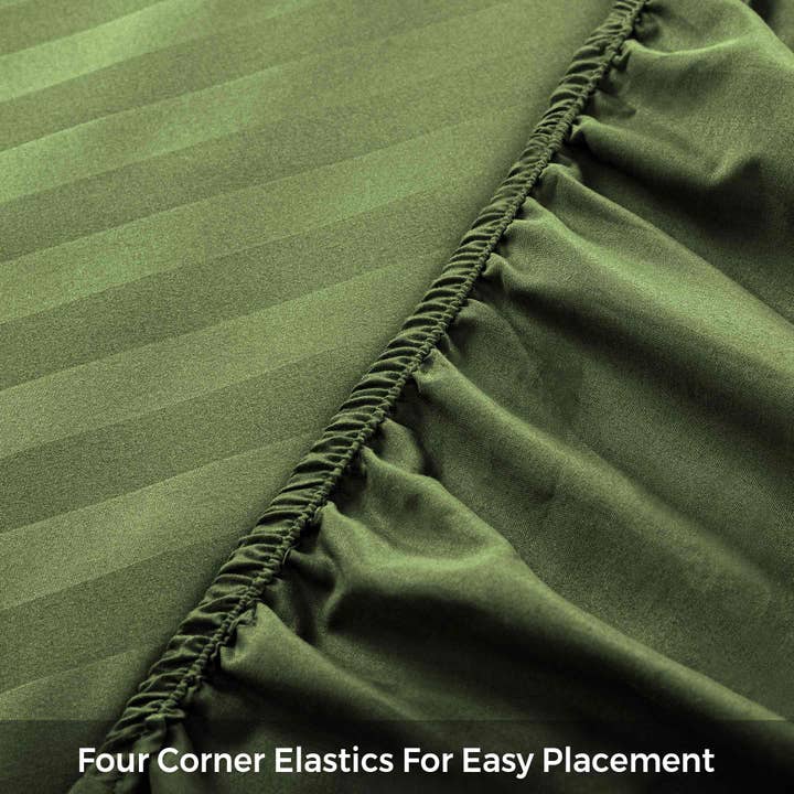 Cotton Passion - Wholesale Fitted Sheet - Satin Stripe Deep Pocket Fitted Sheets Deep Up to 25cm9