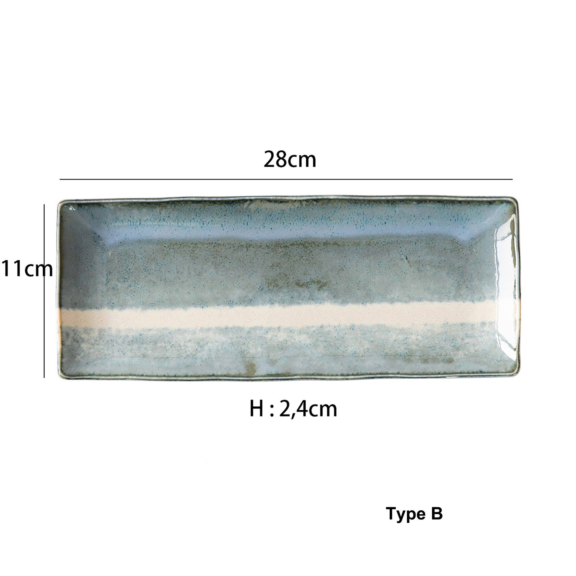 MinoCraft - Wholesale Dinner Plate - Mino-yaki handmade rectangular plate1