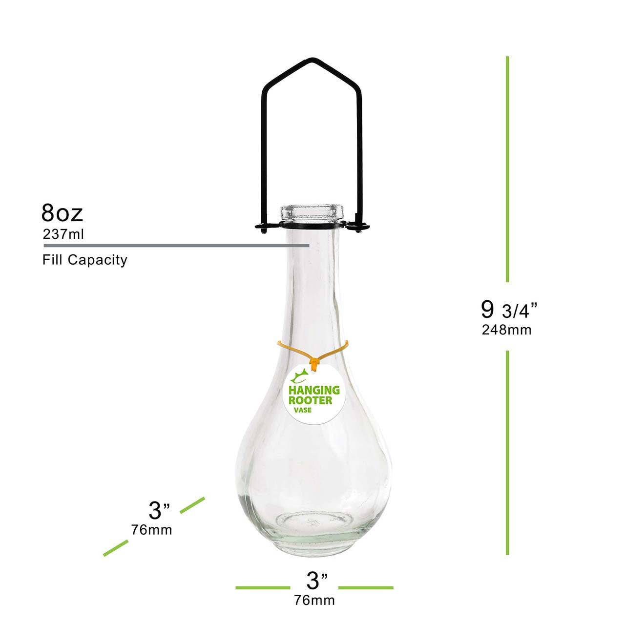 Couronne Co. - Wholesale Vase - Hanging Propagation Vase, Drop Bottle, Red1