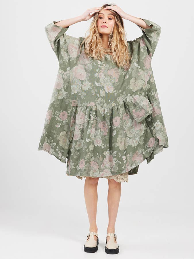 Miss Rose Sister Violet – Großhandel Kleid – Damen – DAMEN - Clarissa Leinenkleid FLORAL