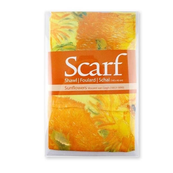 MUSEUM WEBSHOP - Venta al por mayor Bufanda - Mujer - Pañuelo con diseño de girasoles de Van Gogh1
