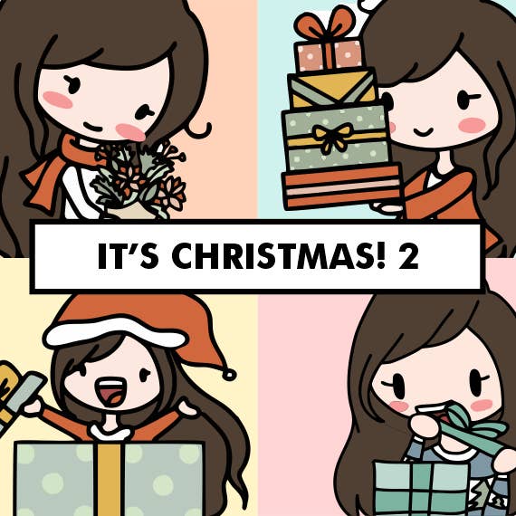 Christmas Sarah Stickers 2 for wholesale by Stickies by C&S