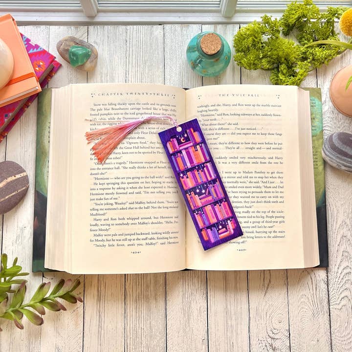 The Swimming Owl - Wholesale Bookmark - Dreamy Bookshelf Bookmark | Laminated + Optional Tassel2