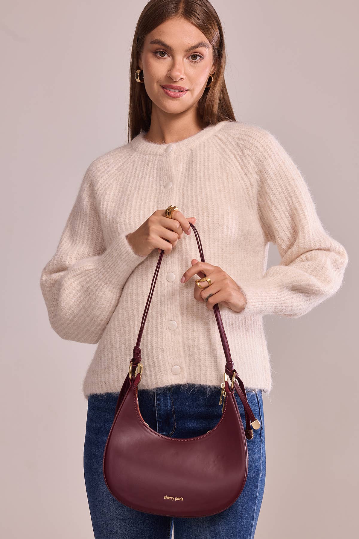 Cherry Paris - Vendita all'ingrosso Tracolla - Donna - Borsa a spalla in pelle liscia ALISSA - 417918