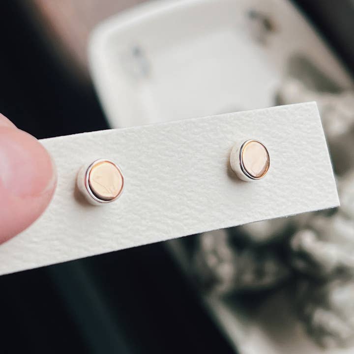 Comoda Stud Earrings - Bronze for wholesale by Martini Metal Craft