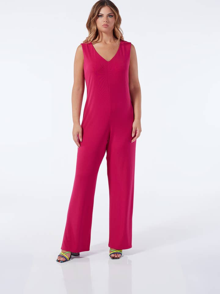 Mouwloze jersey jumpsuit voor wholesale door Oltretempo