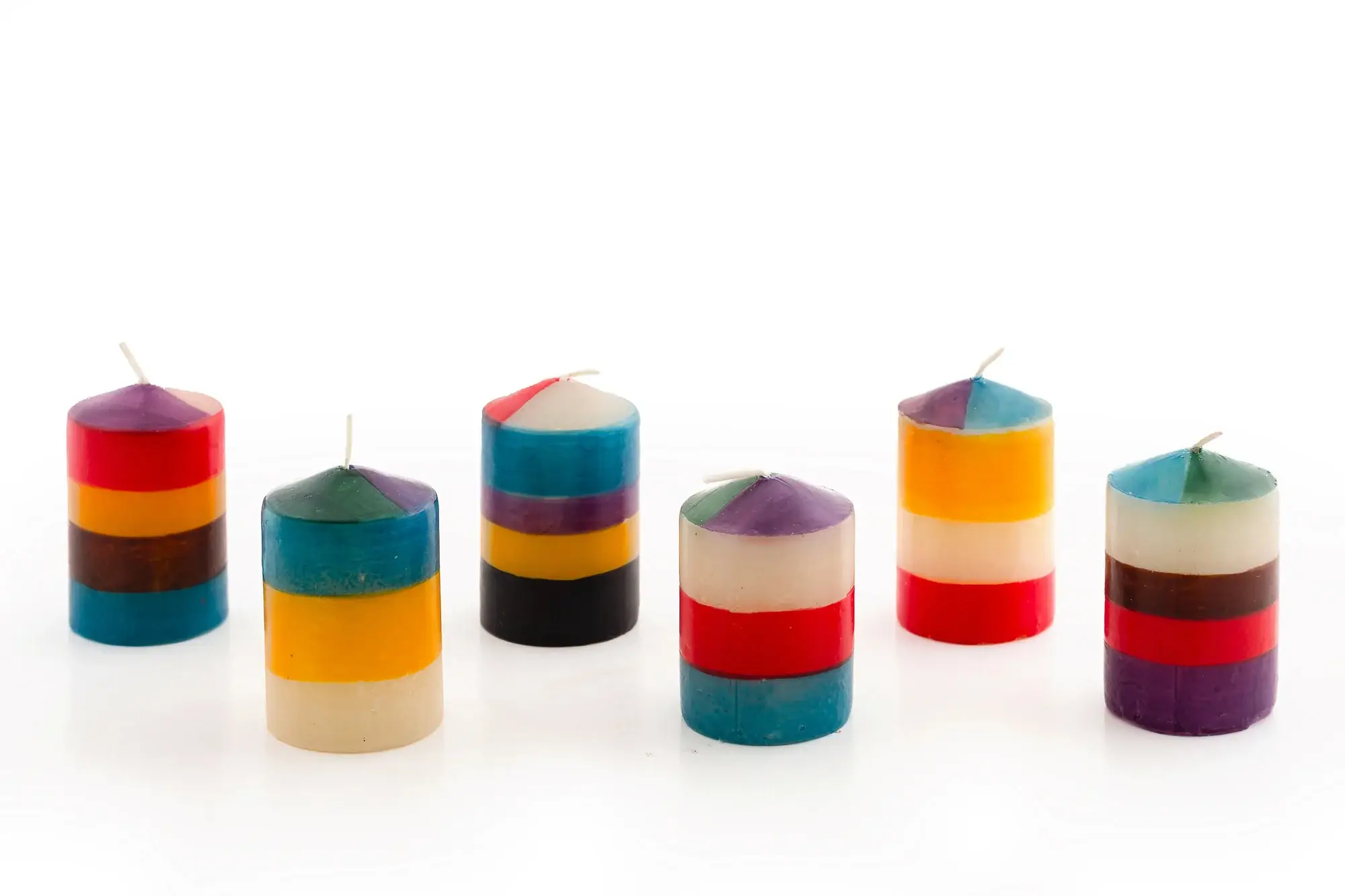 Thumbprint Artifacts - Wholesale Tapered Candle/Candlestick - Memphis Stripe Candle7