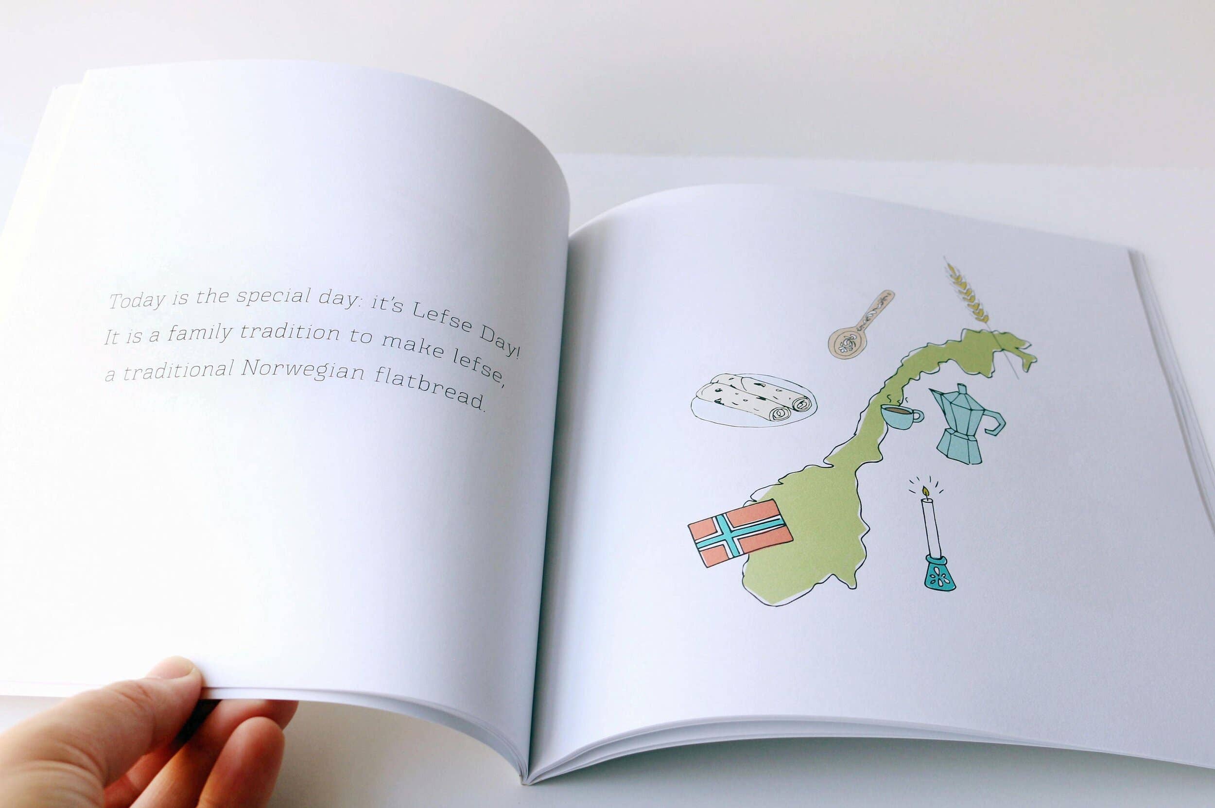 Nordic Fox Design Co. - Wholesale Preschool Book (3-5) - Lefse Day Children's Book4