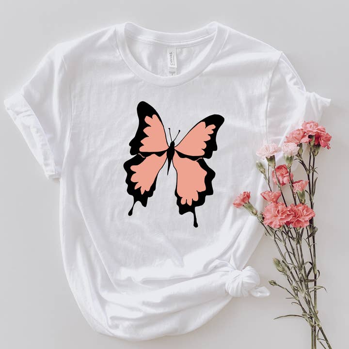 Camiseta borboleta gráfica por atacado de Londas Trendy Tees