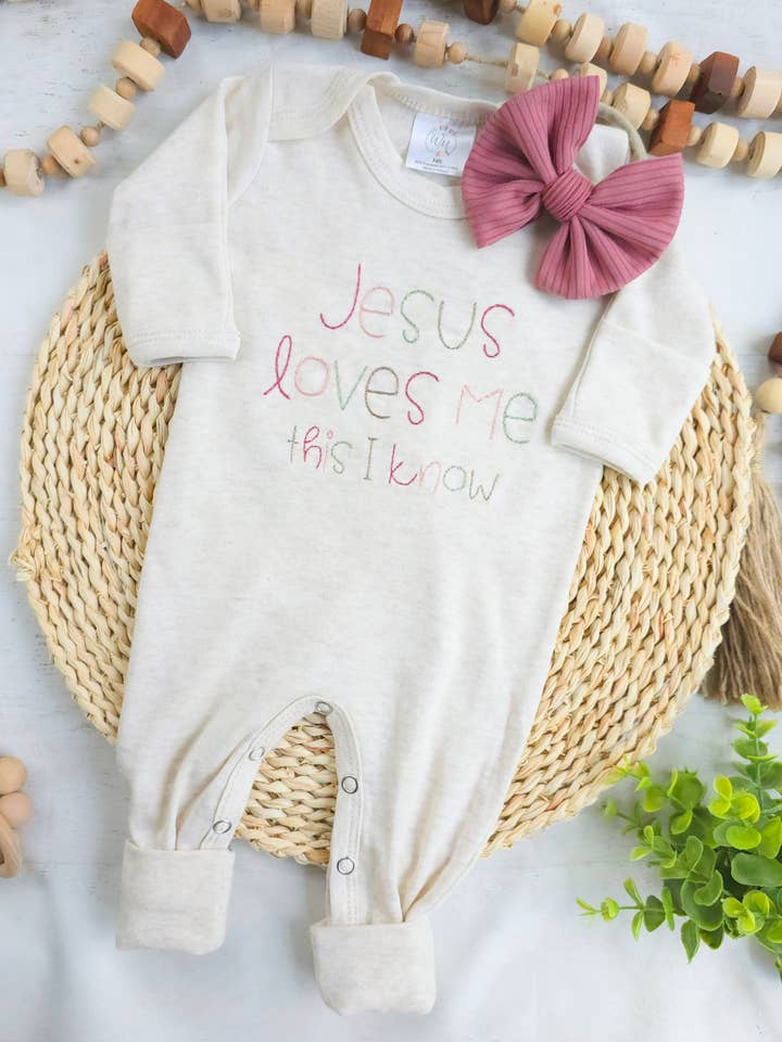 Wonderfully Made - Wholesale Jumpsuit - Baby - Baby Romper | Baby Girl Outfit - Jesus Loves Me