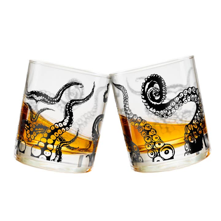 Greenline Goods - Vente Verres à cocktail/alcool - Verres à whisky pieuvre7