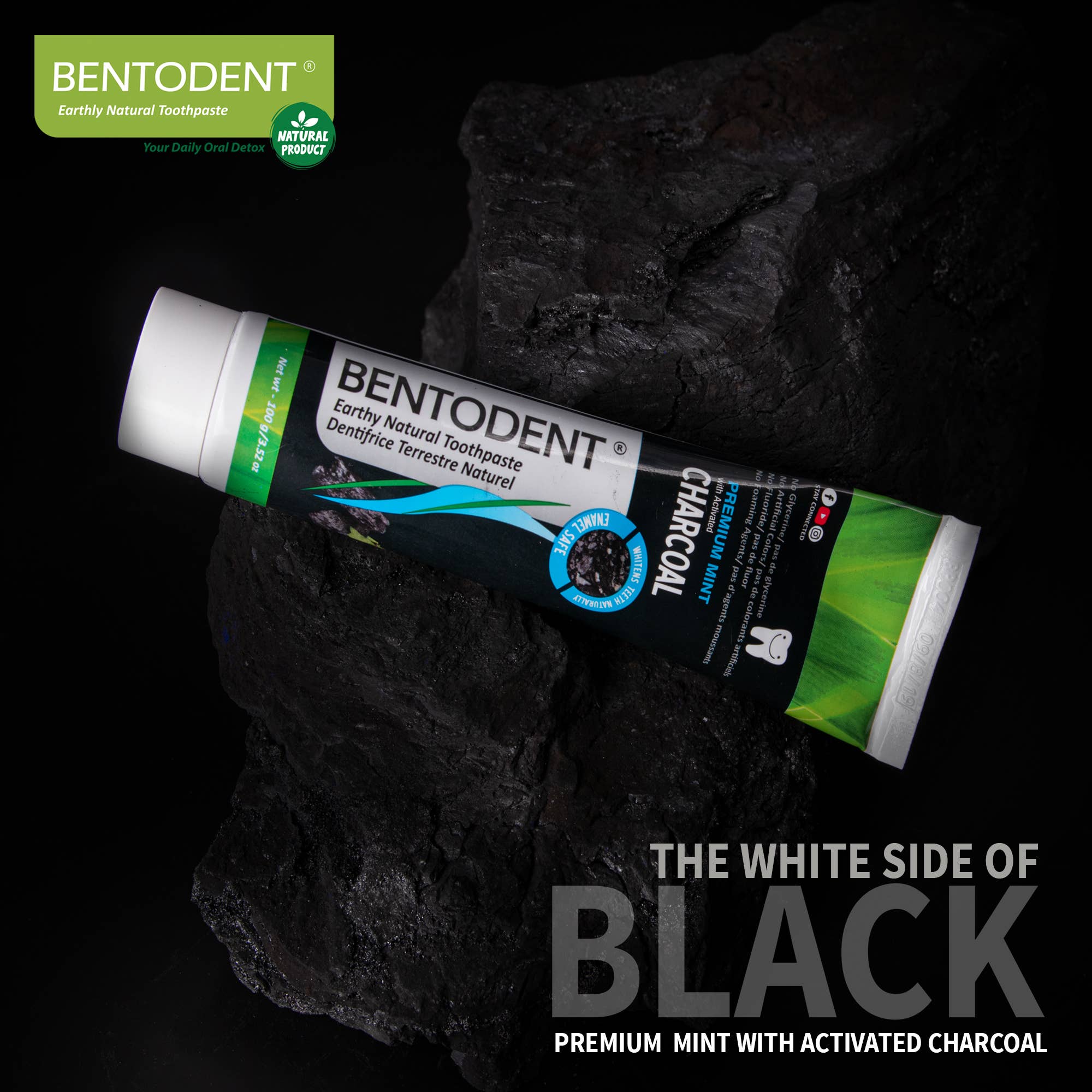 bentodent - Wholesale Toothpaste - Bentodent Activated Charcoal with Mint Natural Toothpaste1