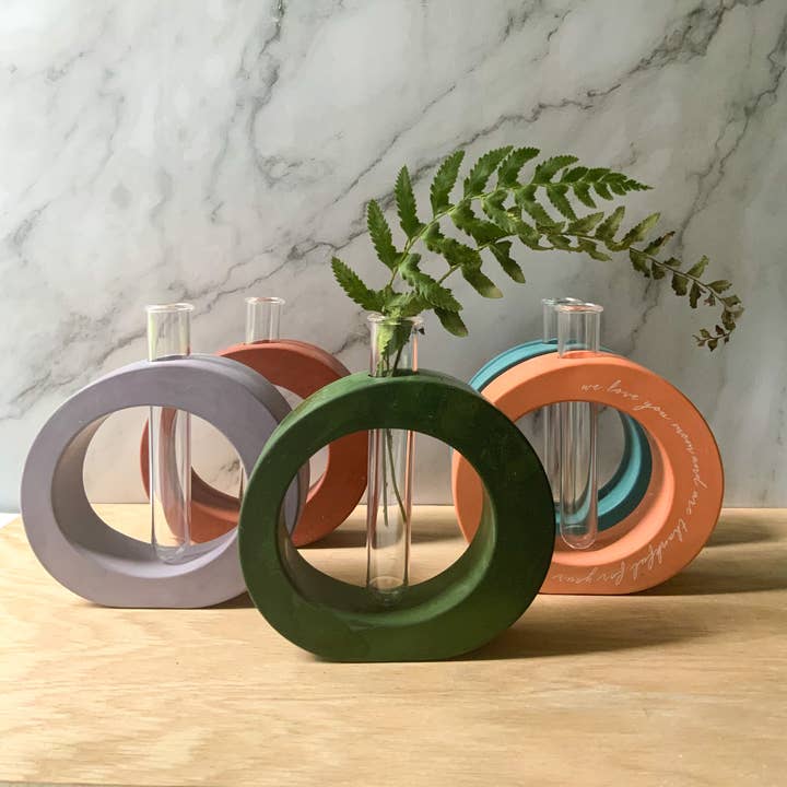 Left Corner Goods - Wholesale Vase - Propagation Station Modern Bud Vase | cement home decor1