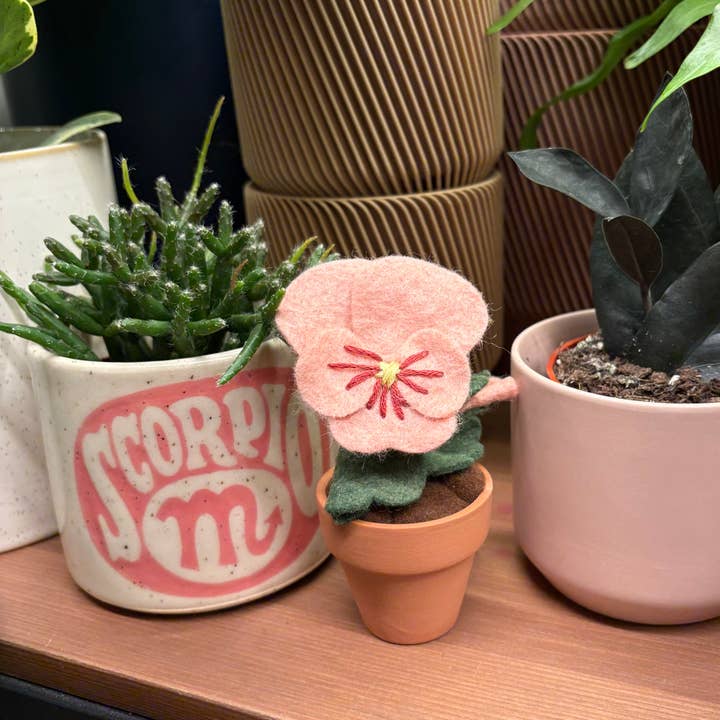 ForgetBKnot - Wholesale Artificial Flowers - Pansy Felt Forever Flower15