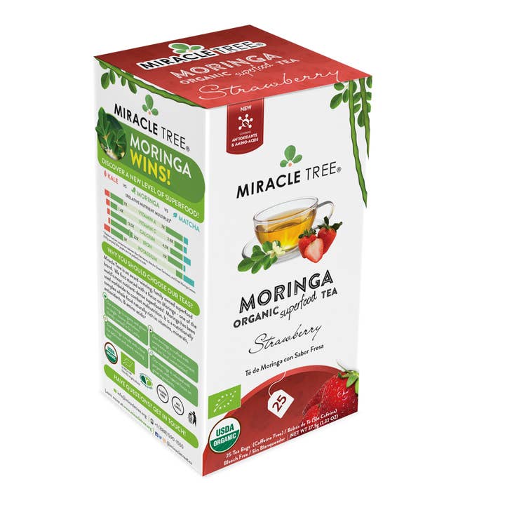 Miracle Tree - Wholesale Tea Bags - Organic Moringa Tea: Strawberry2