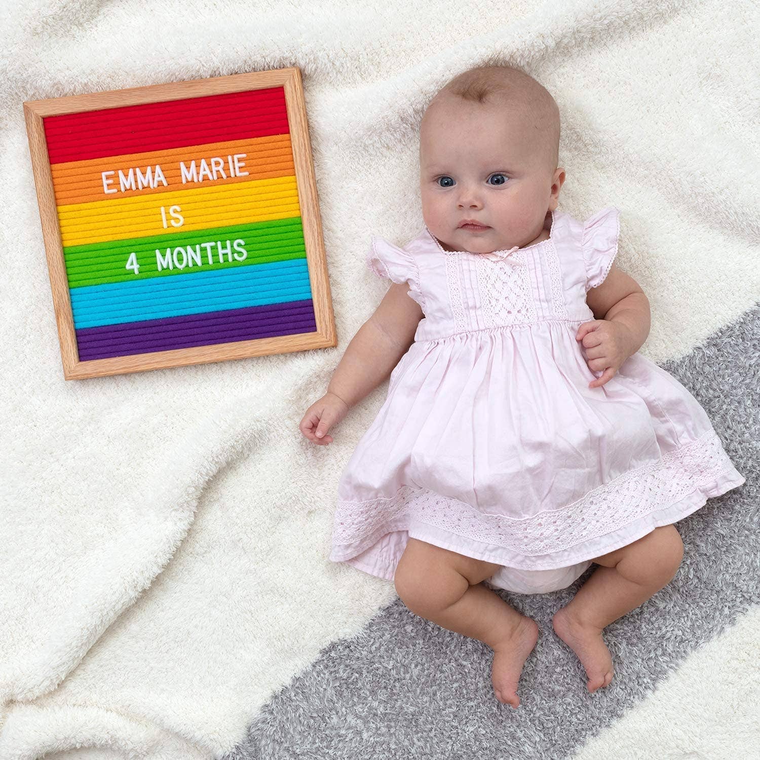 Felt Like Sharing - Wholesale Sign - Rainbow Colorblock Felt Letter Board3