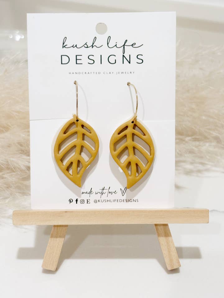 CLAY EARRINGS | Autumn Botanica Drops for wholesale by Kush Life Designs