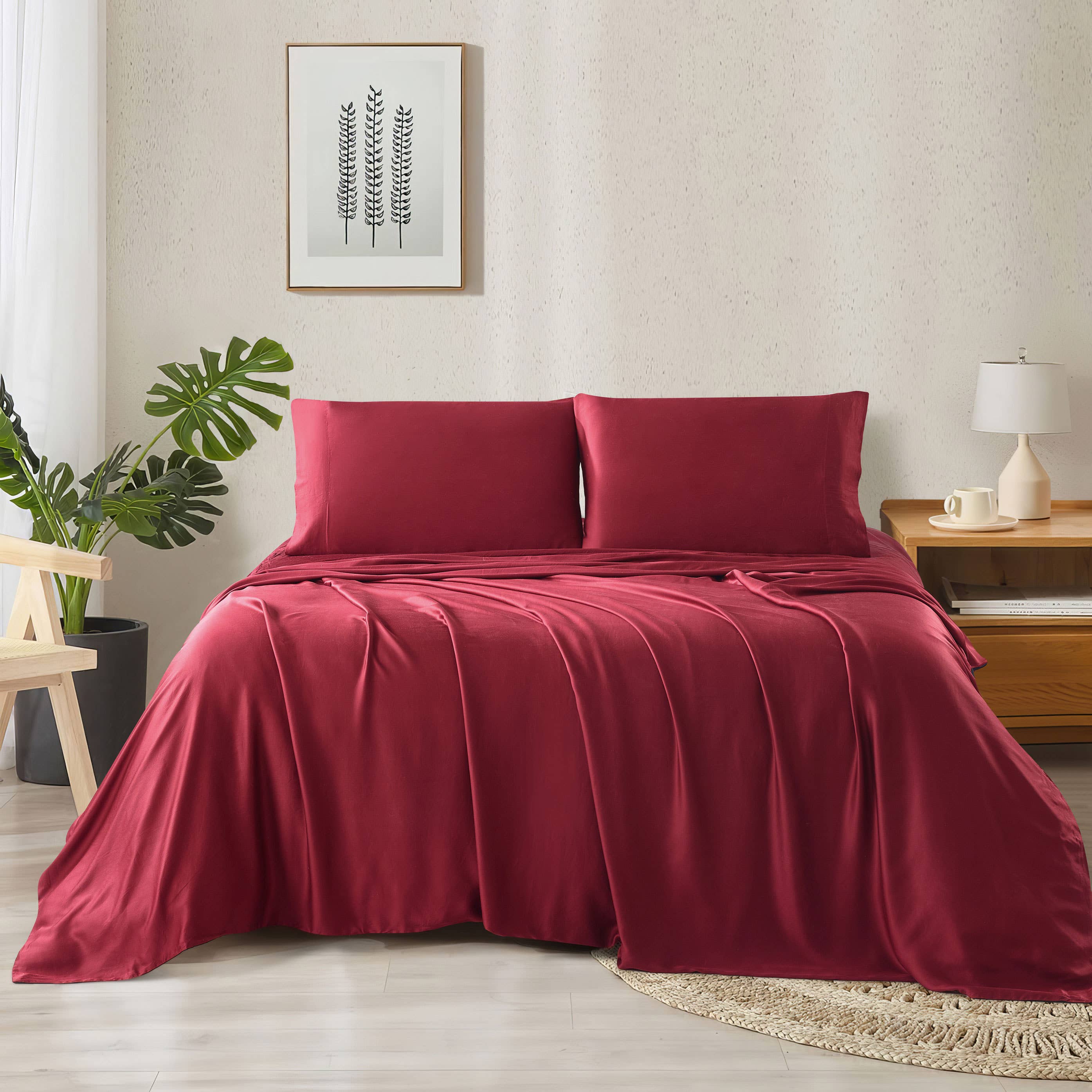 LivingTaste Home Inc - Wholesale Sheet Set - Tencel Bed Sheet 4-Piece Set5