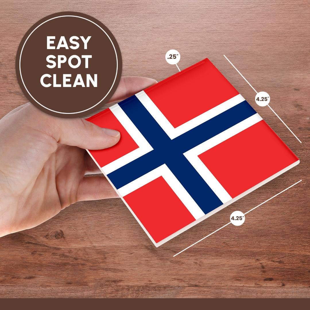 3dRose - Venta al por mayor Posavasos - 3dRose, Bandera de Noruega - Cruz nórdica escandinava roja azul blanca noruega - País del mundo de Escandinavia, Posavasos6