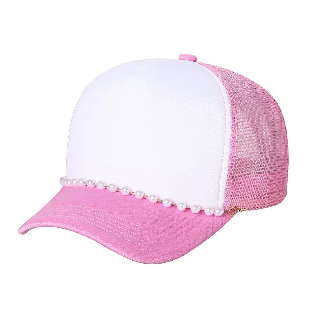 DOBBI - Wholesale Trucker Hat - Women's - Trucker Mesh Pearl Caps3
