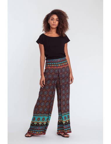 MAKANI - Wholesale Broek - Dames - Pannenkoekenbroek met print voor dames - KAT7008