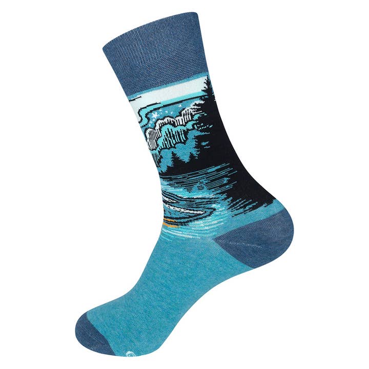 Funatic - About Face Designs - Nice Enough Merch Co - Wholesale Socks - Unisex - Adam Turman - Campfire Camping Socks | Funatic