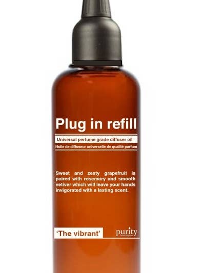 100ml Plug in refill Pink Grapefruit & Vetiver (Vibrant) for wholesale by Purity Home fragrance