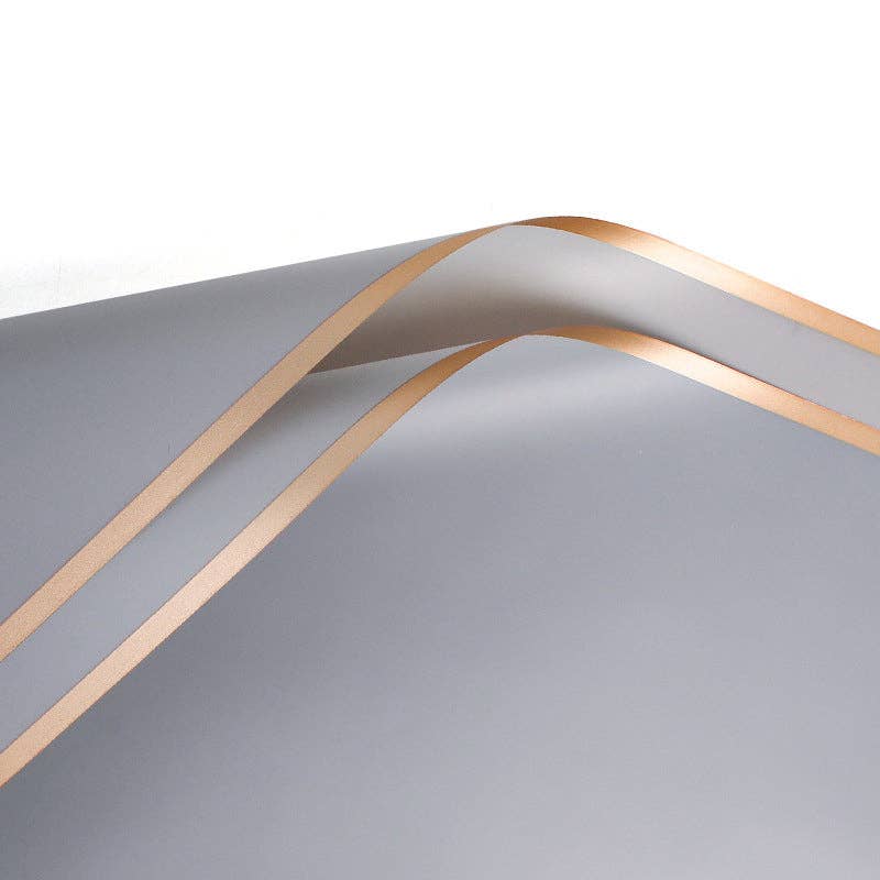 Elegant Design Supply – wholesale Flat wrap – Gold Edge Waterproof Flower Wrapping Paper (20 sheets-bag)3