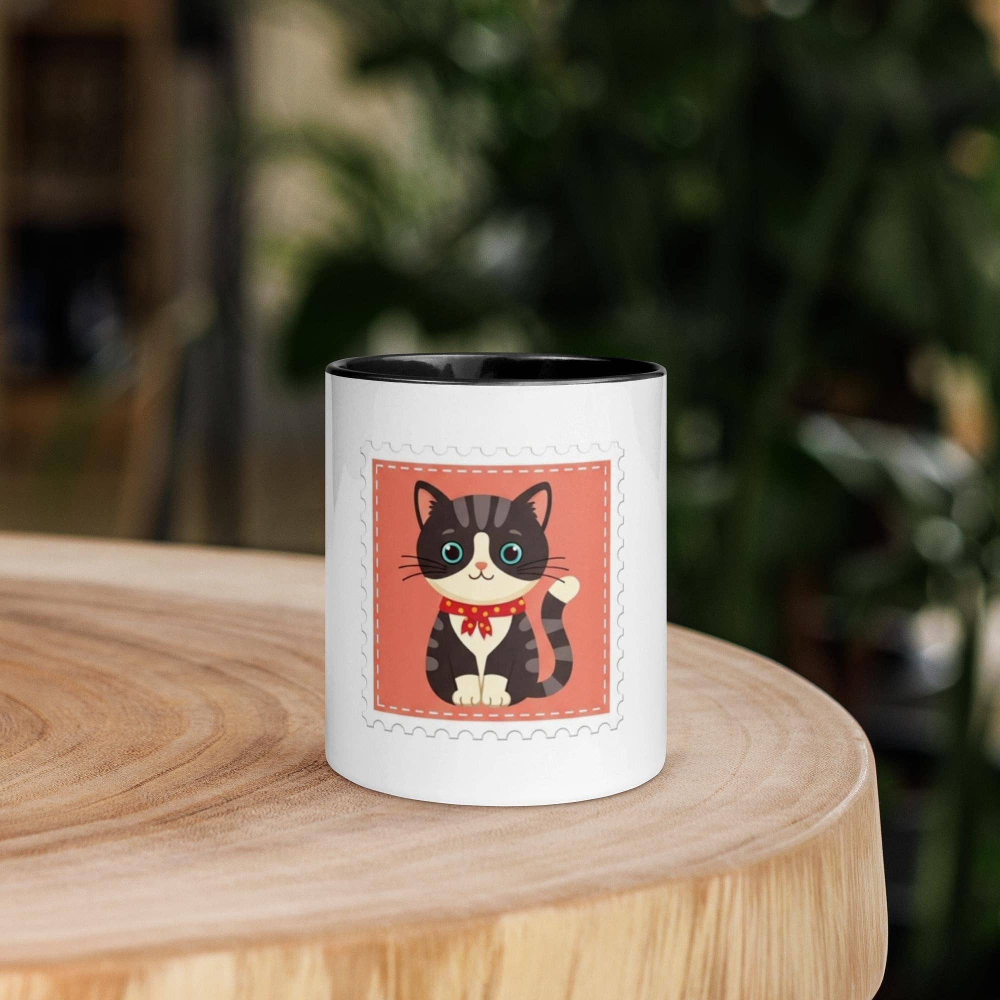 EME regalos – Caneca por atacado – Chávena gatinho cor interior preto0