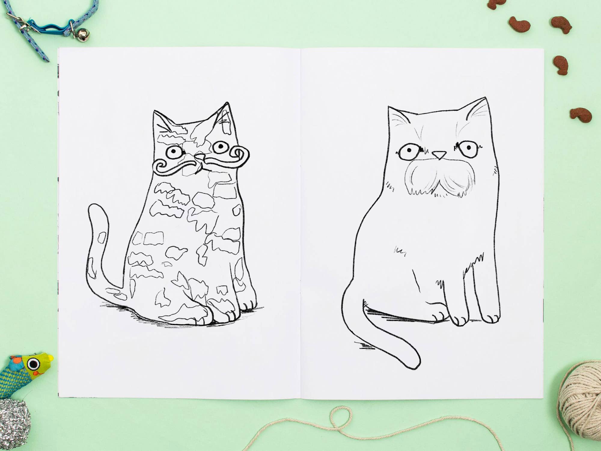 Jo Clark Design - Wholesale Coloring & Activity Book - Kids & Baby - Meowstachio Cats Colouring Book4