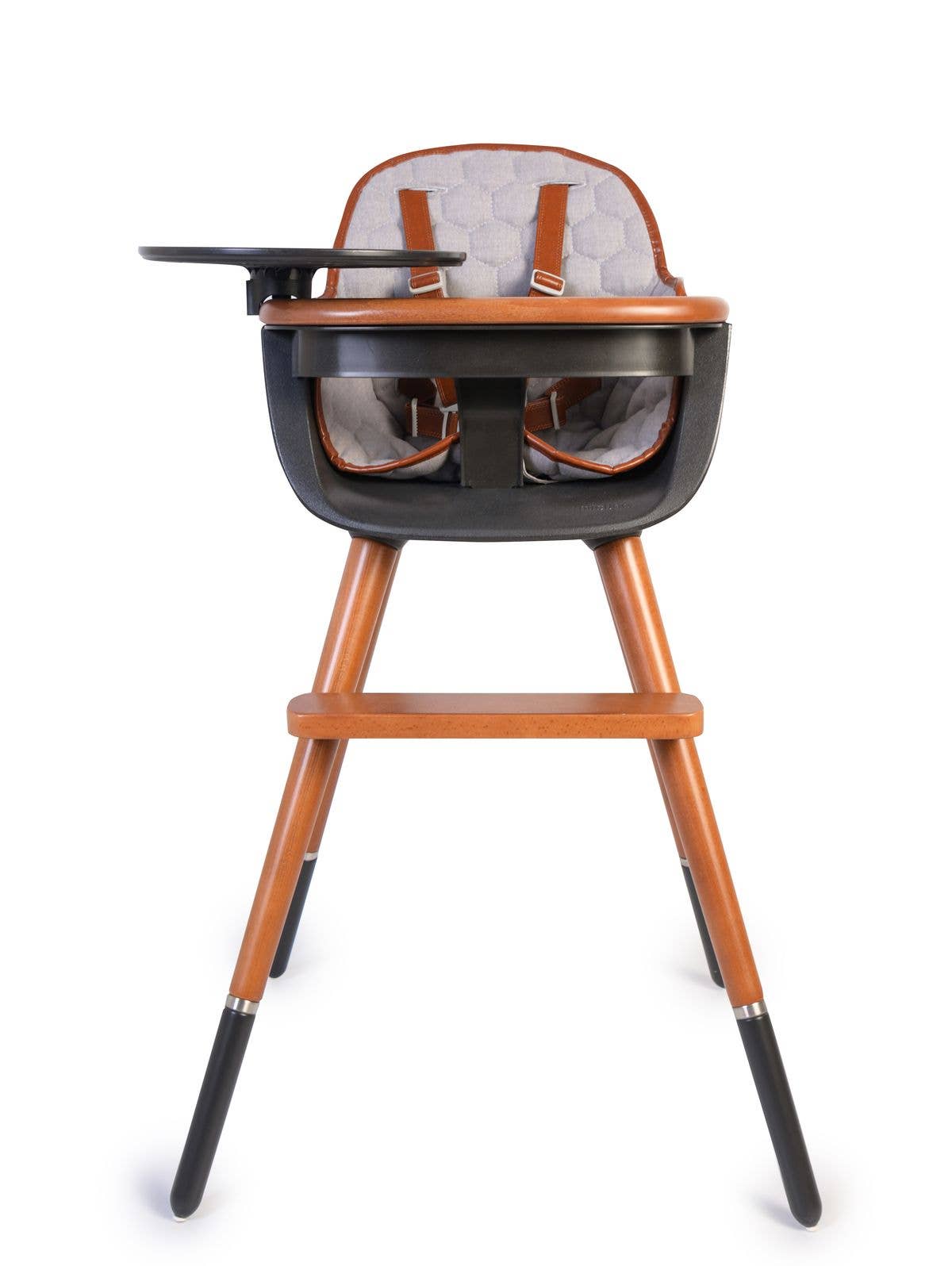Black honey Ovo City High Chair With Pu Leather Belts and Seat Pad for wholesale on Faire1