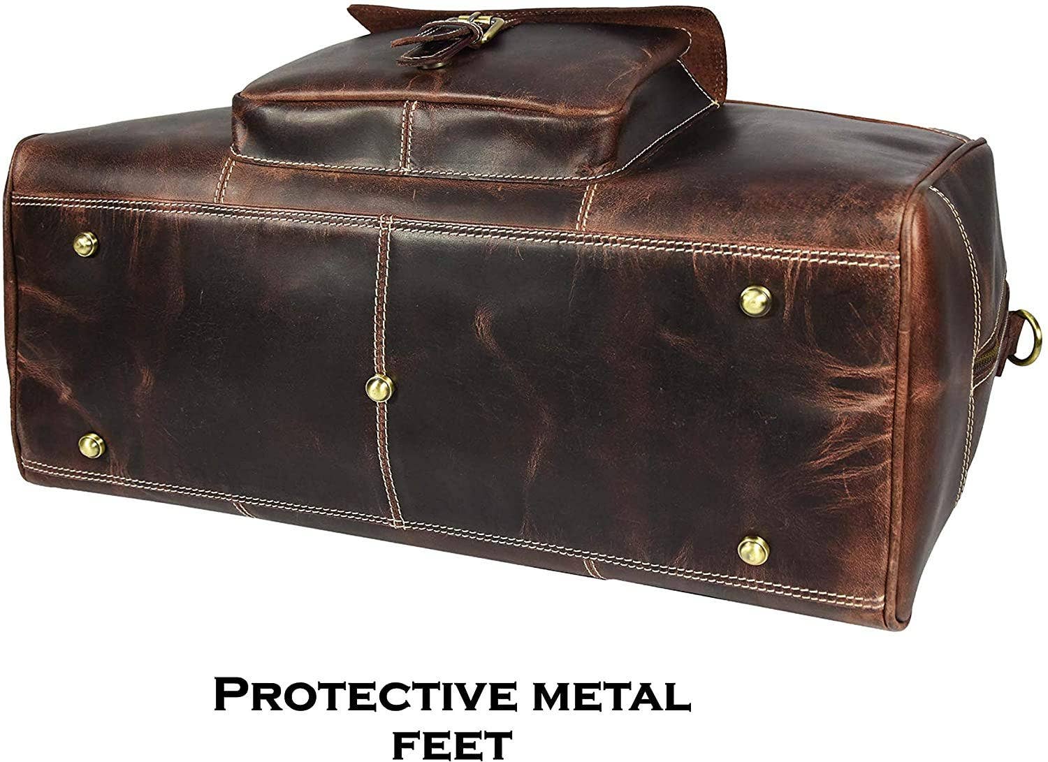 Tuzech Leather – wholesale Duffelväskor – Unisex – Tuzech stor läderväska 20-tums duffel för resor, träningsväska och handbagage – unisex4