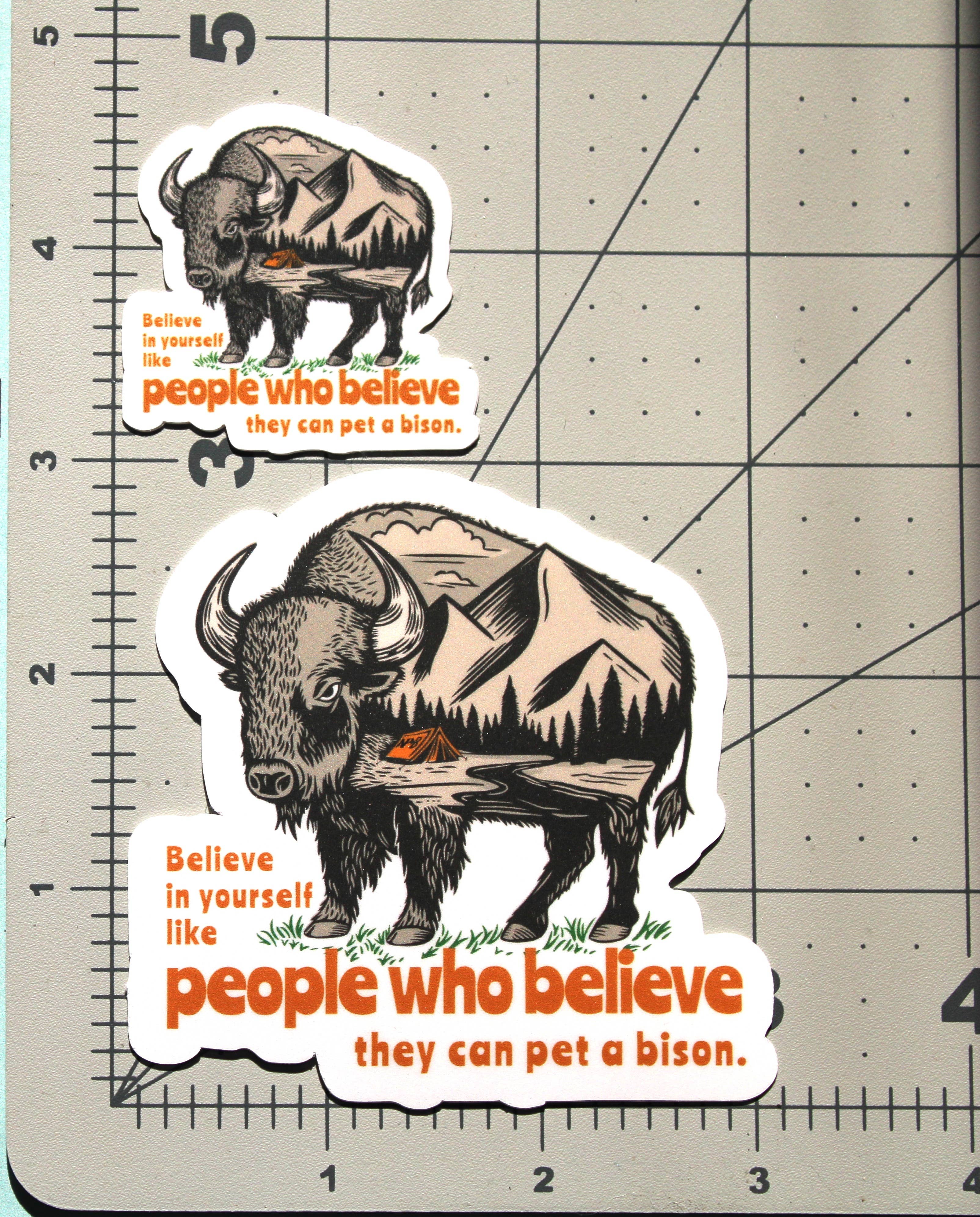 National Parks and Beyond - Wholesale Sticker - Believe In Yourself Bison or Buffalo Vinyl Sticker2