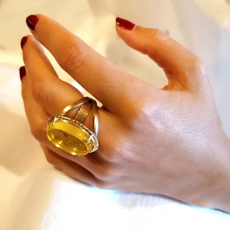 Patrizia Daliana – wholesale Cocktail/statement ring – Patrizia Daliana | “Classica” Line - Gold plated ring1