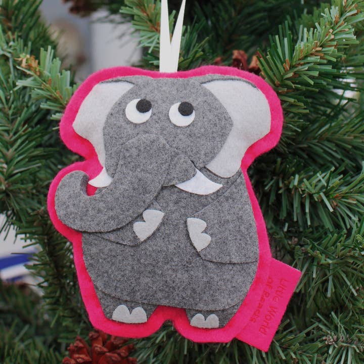 Ira the Elephant Ornament for wholesale by Little World of Beasts