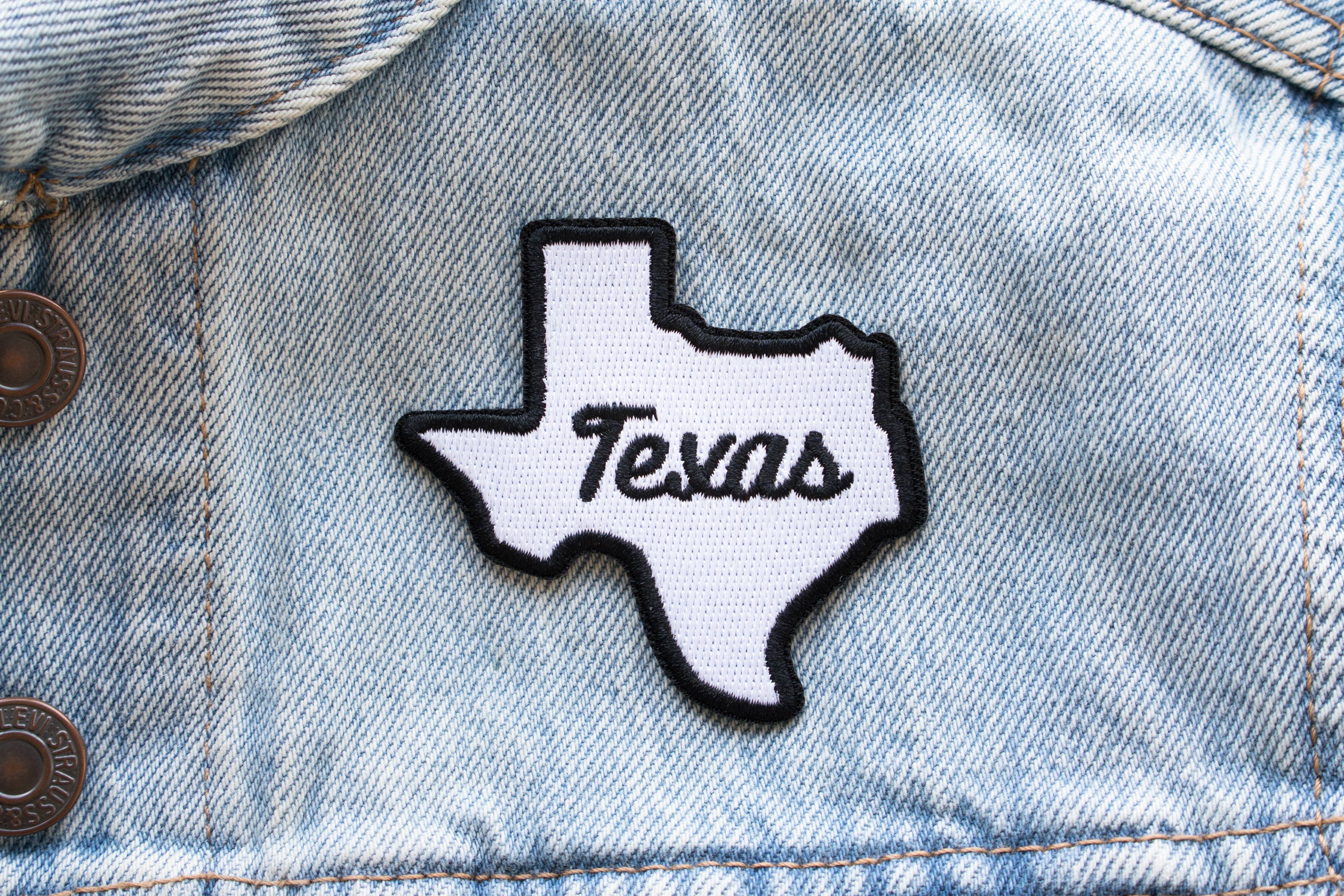 White Texas Patch for wholesale on Faire0
