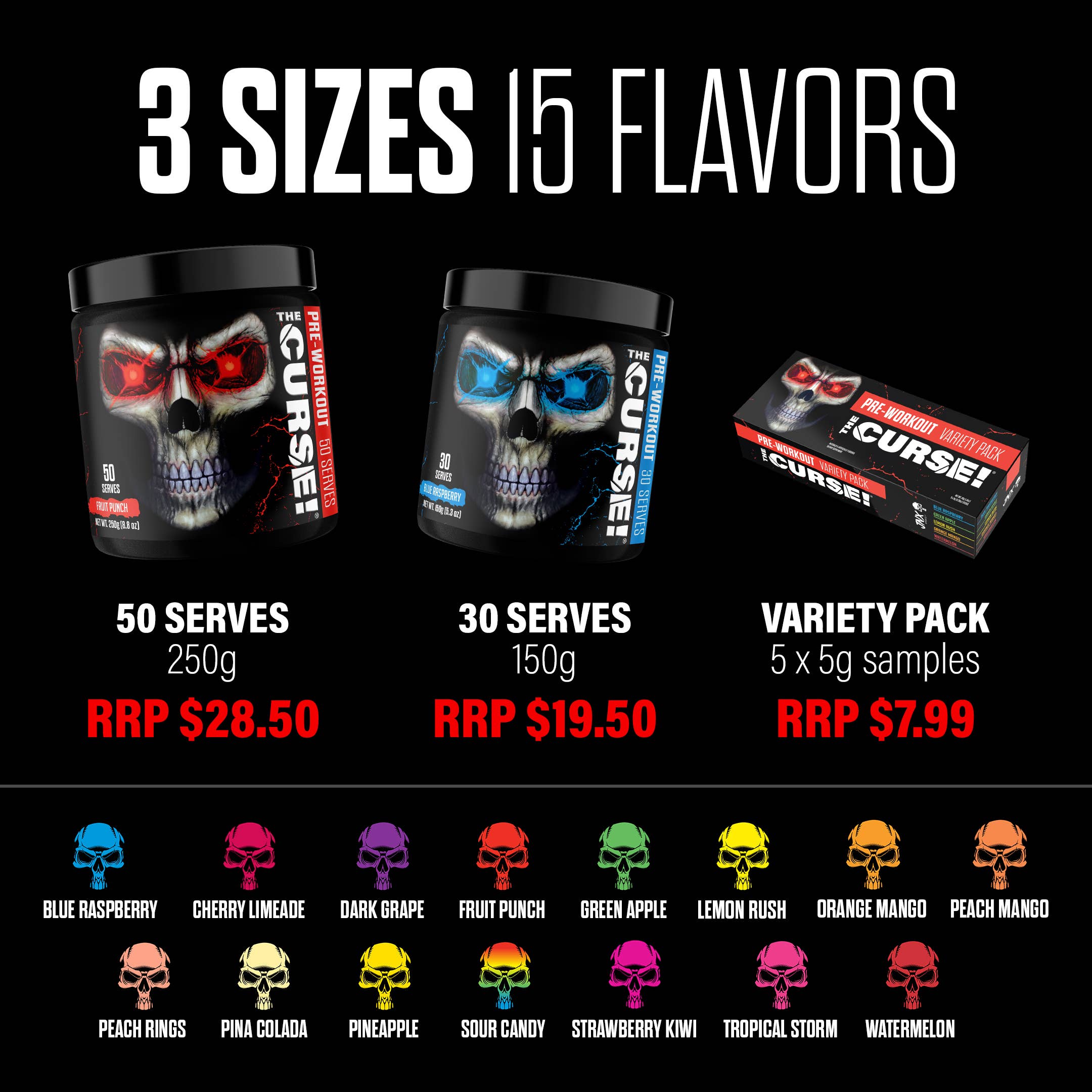 JNX Sports - Wholesale Oral Supplement/Vitamin - JNX Sports® The Curse Pre Workout Powder, 50 Serves18