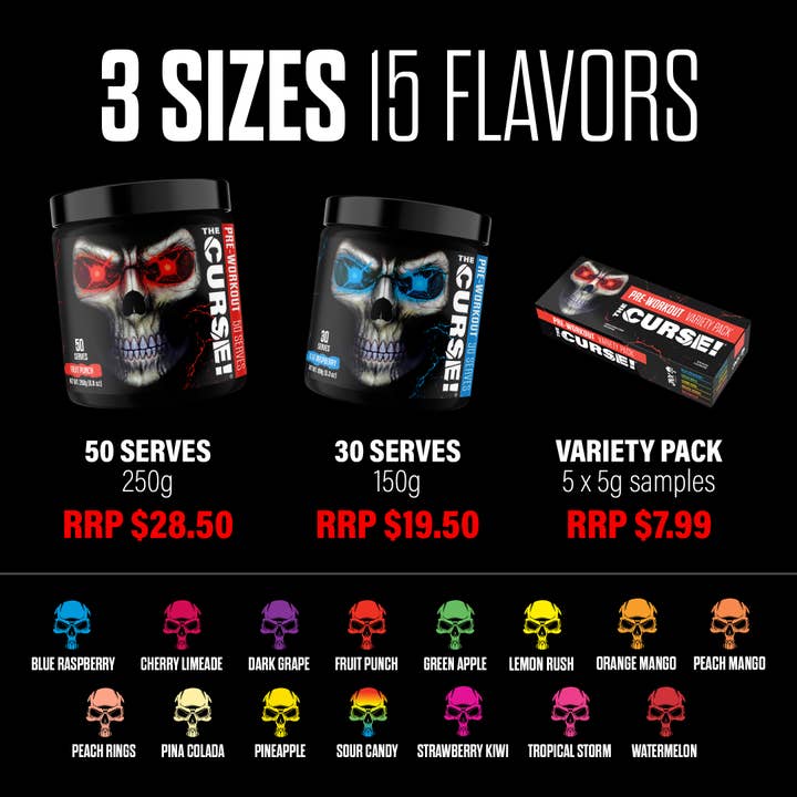 JNX Sports - Wholesale Oral Supplement/Vitamin - JNX Sports® The Curse Pre Workout Powder, 50 Serves18