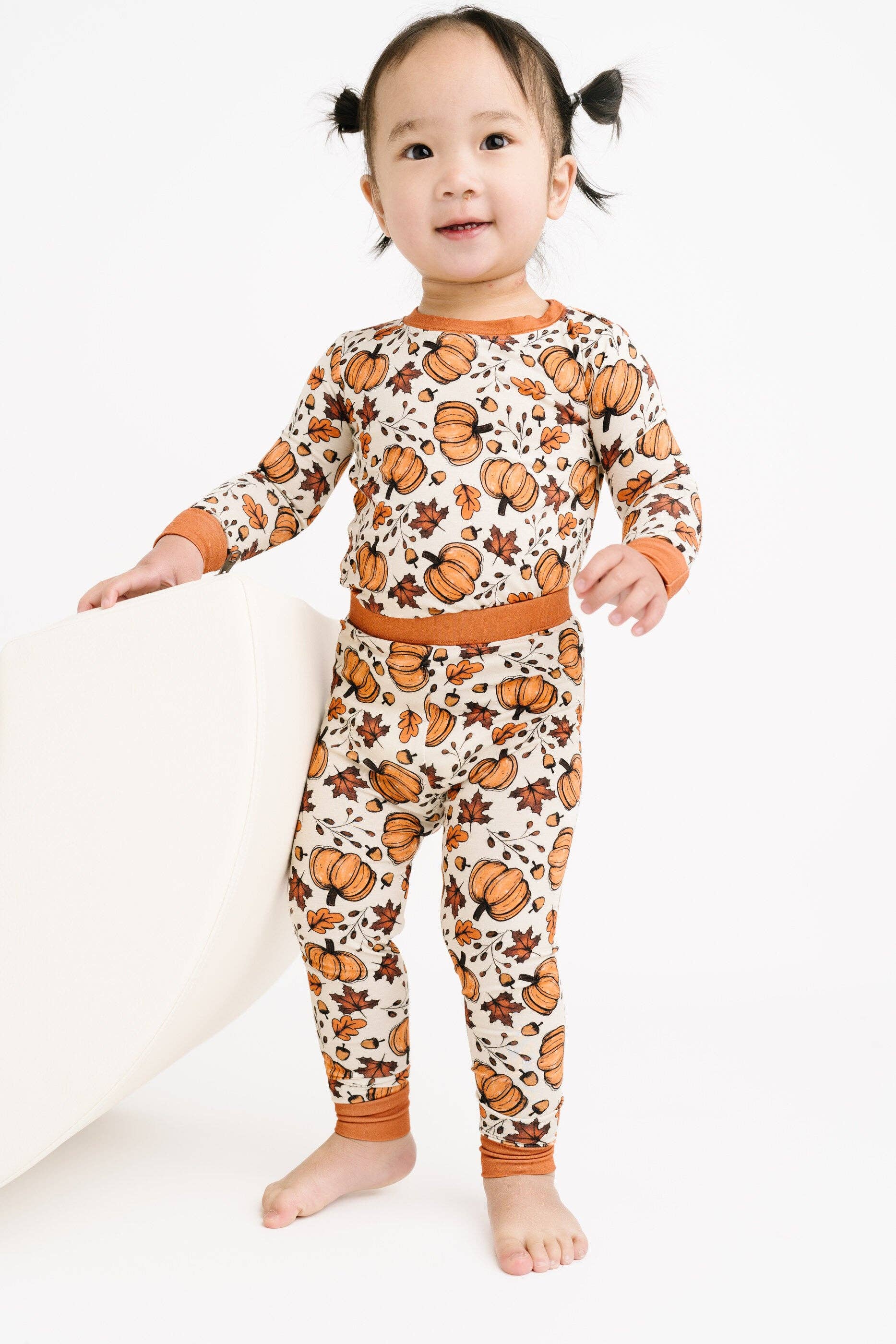 Little One Shop - Wholesale Top & Pant Set - Kids - Pumpkin Harvest Bamboo Set8
