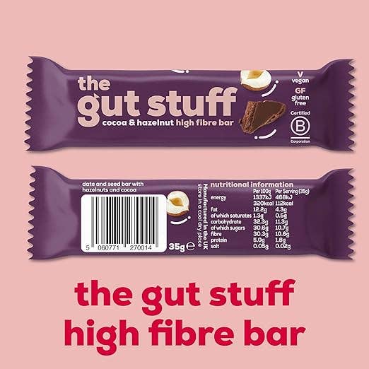 the gut stuff – wholesale Snack bar – High Fibre Fruit & Nut Bars – Cocoa & Hazelnut2