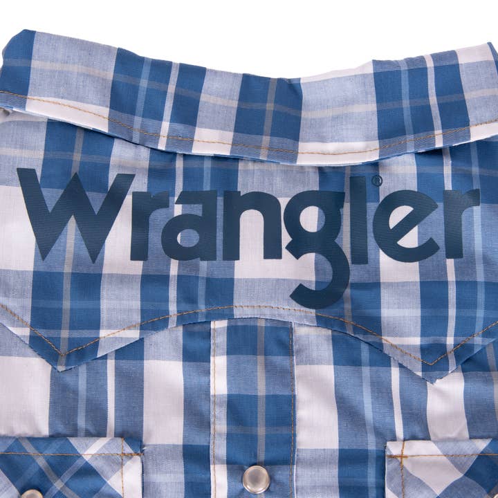 Lexington Pet & Wrangler Pet - Vente Chemise – chien - Chemise à carreaux Wrangler à poches à pression Bleu Multi