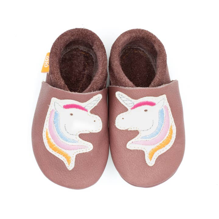 purple AMIGO unicorn design barefoot shoes for wholesale on Faire2