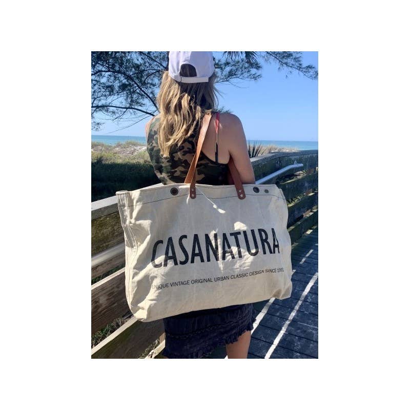 Casa Natura Design SL - Wholesale Tote Bag - Women's - Large Rectangular Bag Zipper Leather Handle - SKYLAR SK1110