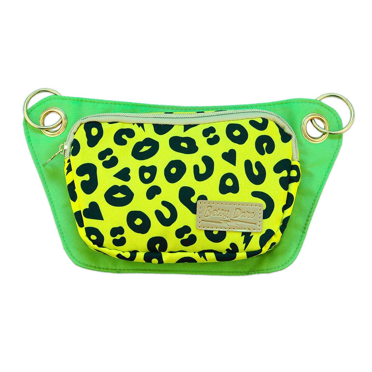 Betsy Dare - Wholesale Belt Bag - Women's - Yellow Electric Leopard Lisa Convertible Crossbody Belt Bag1