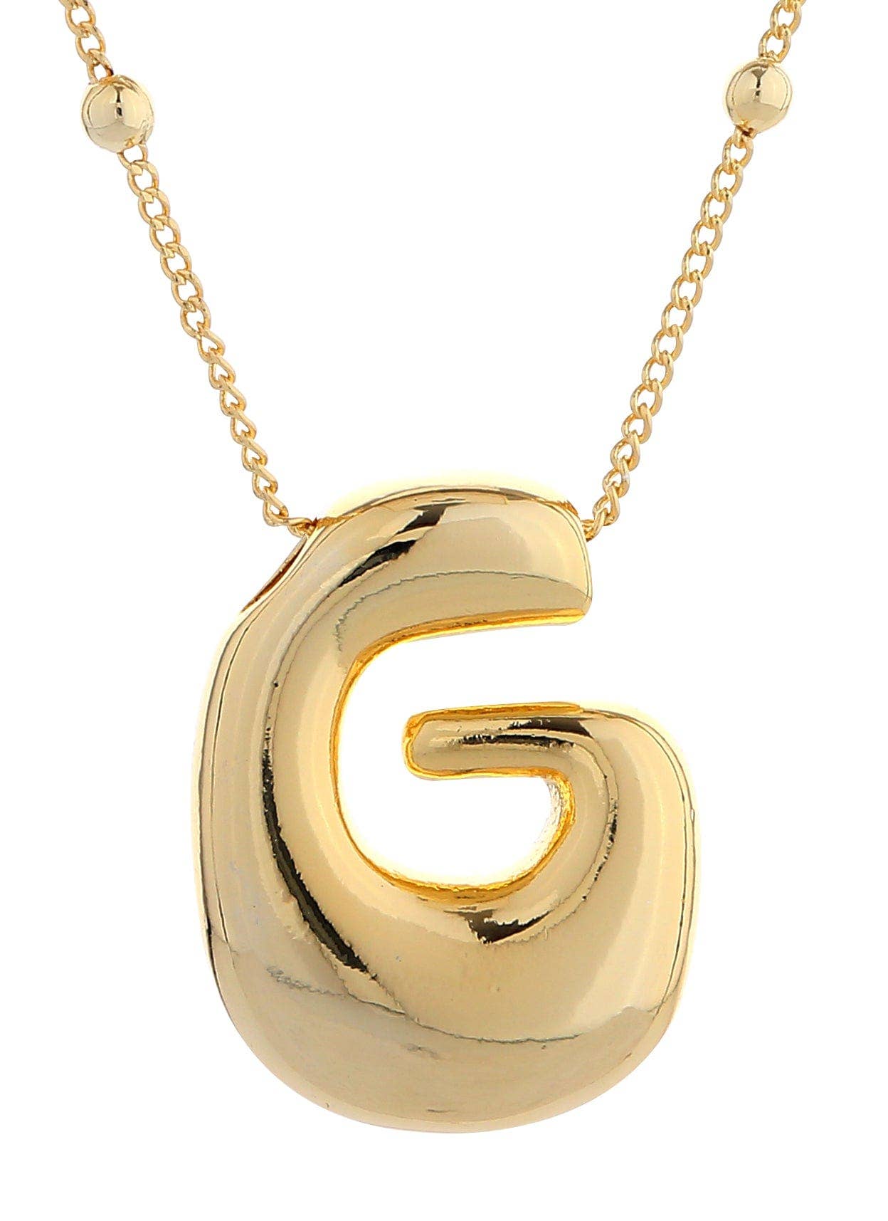 MiMi Wholesale - Wholesale Pendant/Charm Necklace - DJN330009 14K Dipped Big Bubble Letter Initial Necklace10